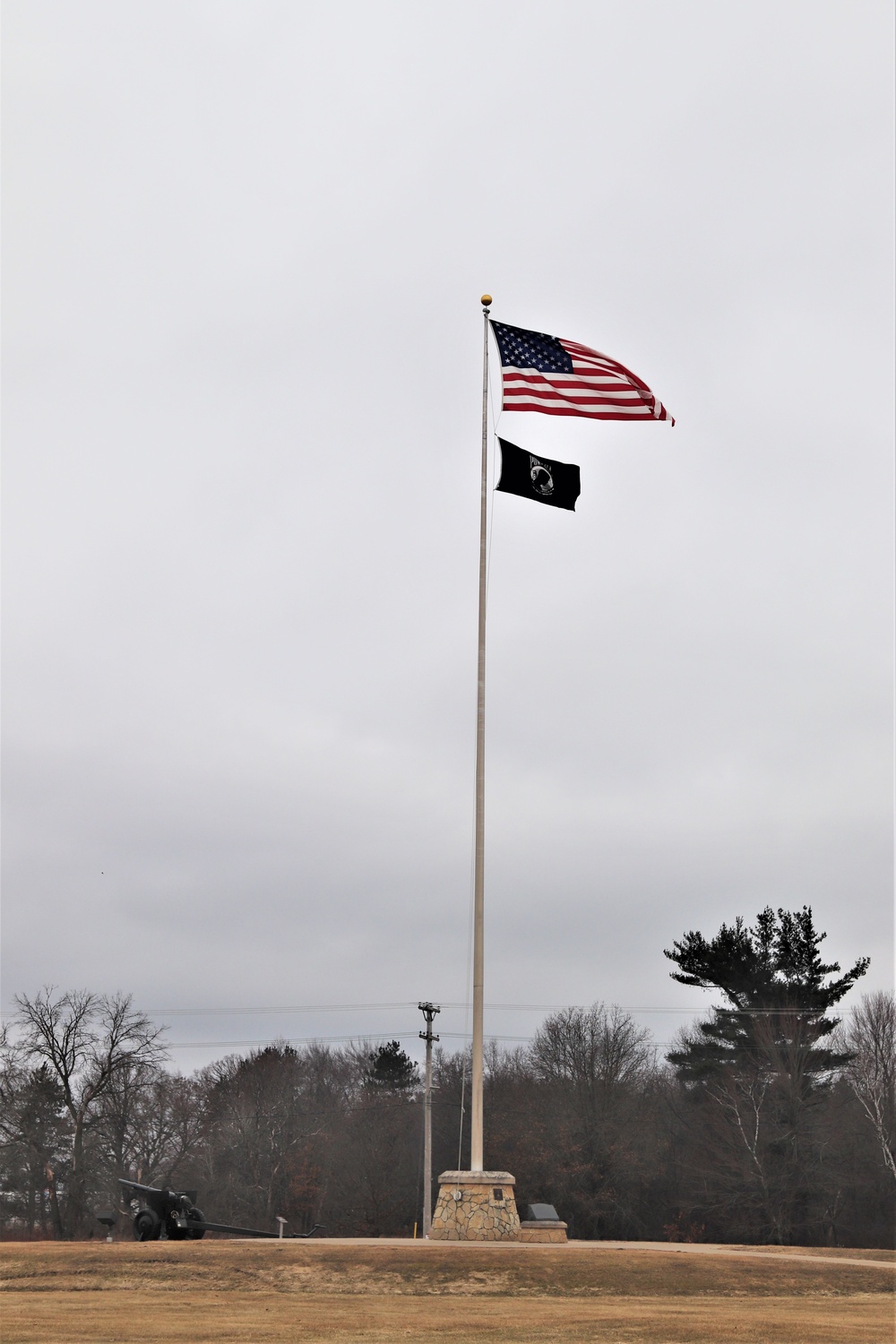 American Flag and Fort McCoy