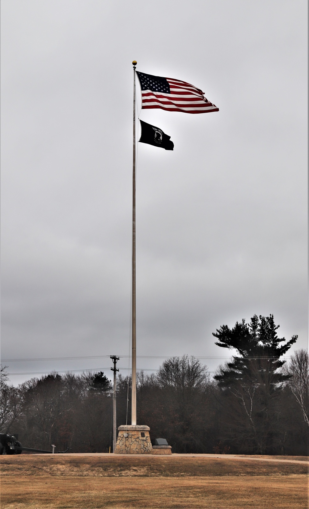 American Flag and Fort McCoy