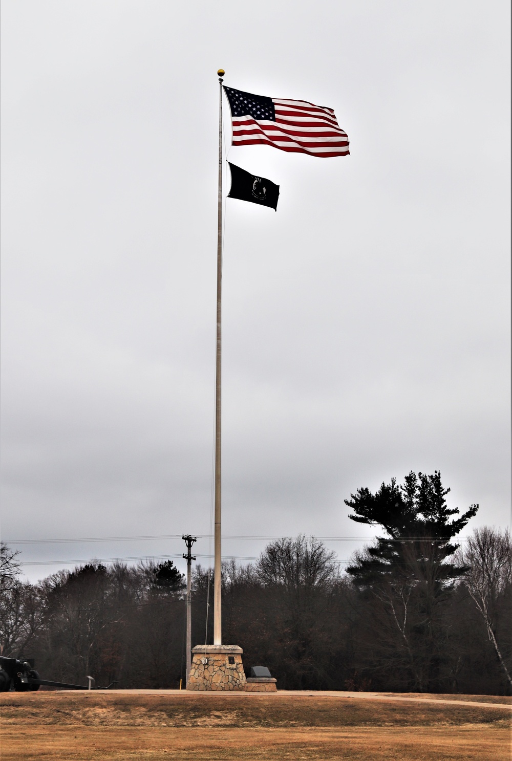 American Flag and Fort McCoy