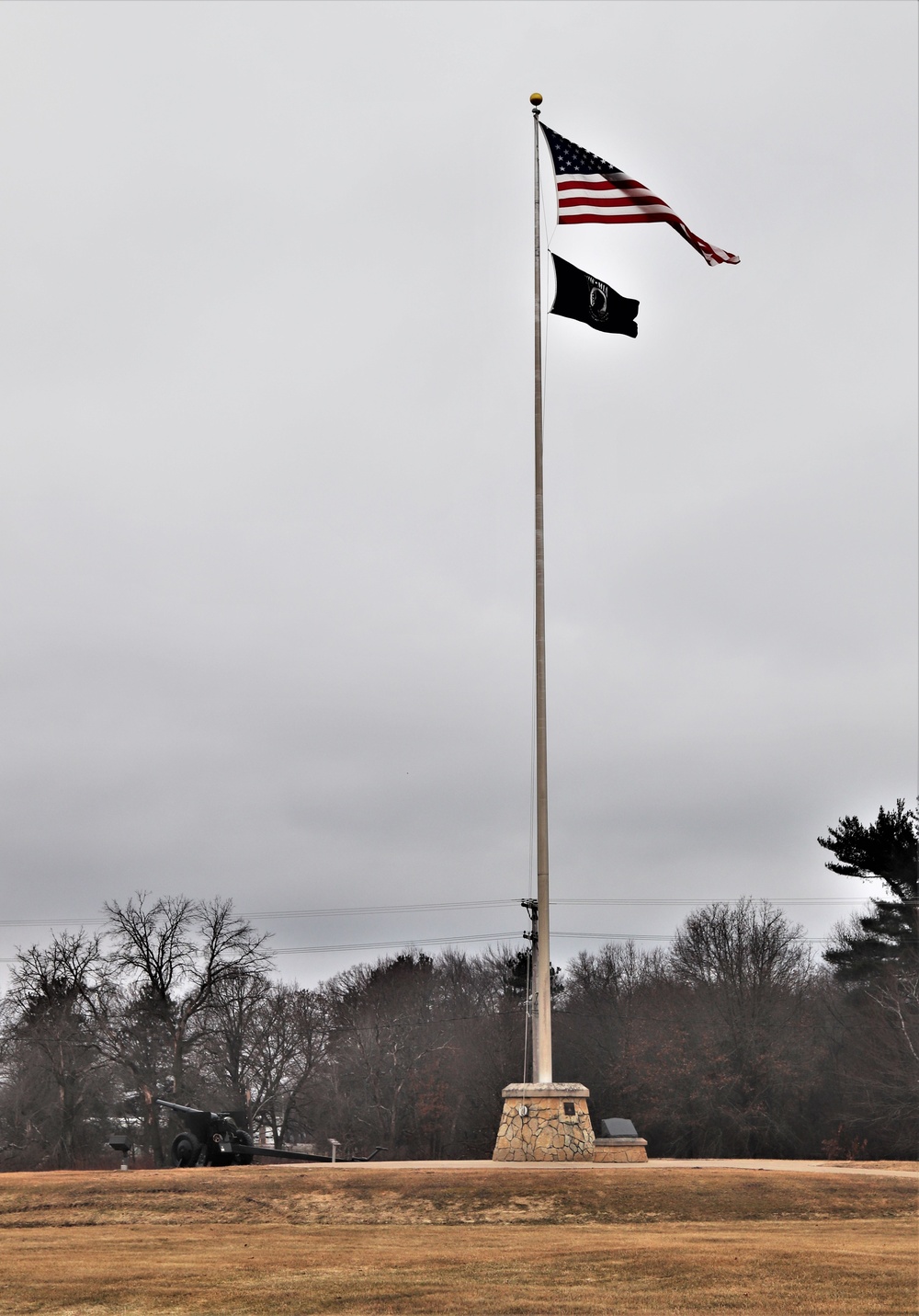 American Flag and Fort McCoy