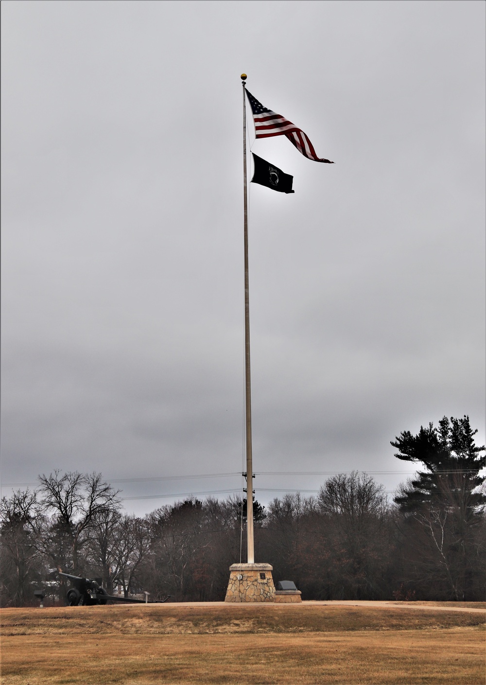 American Flag and Fort McCoy