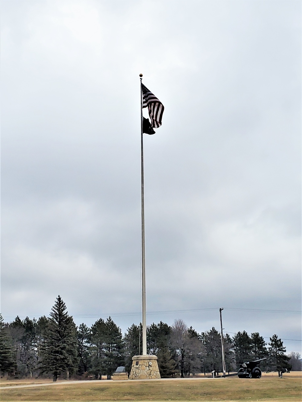 American Flag and Fort McCoy