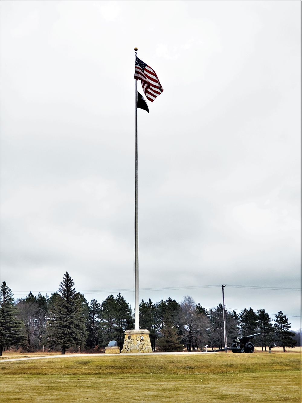 American Flag and Fort McCoy