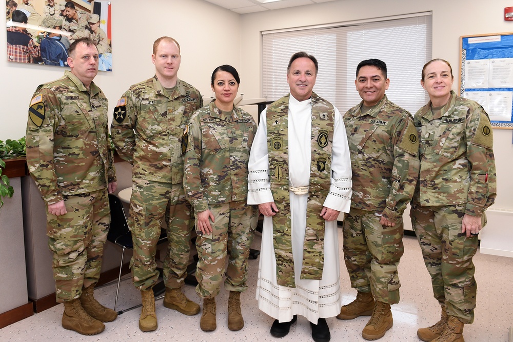 Former Army chaplain who inspired famed SNL character role continues service providing religious support to local Army Reserve Soldiers