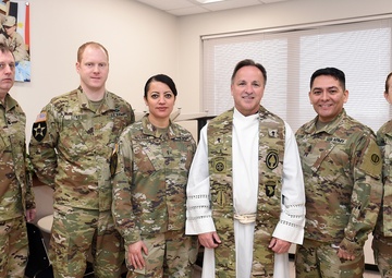 Former Army chaplain who inspired famed SNL character role continues service providing religious support to local Army Reserve Soldiers
