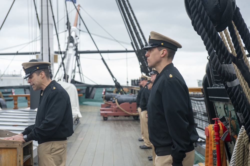 Chief Mess Aboard USS Constitution Conduct Facebook Live Tour Of Constitution