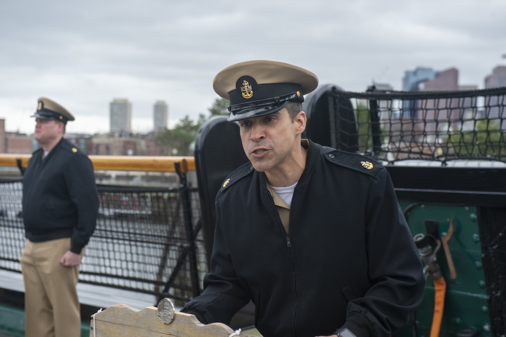 Chief Mess Aboard USS Constitution Conduct Facebook Live Tour Of Constitution