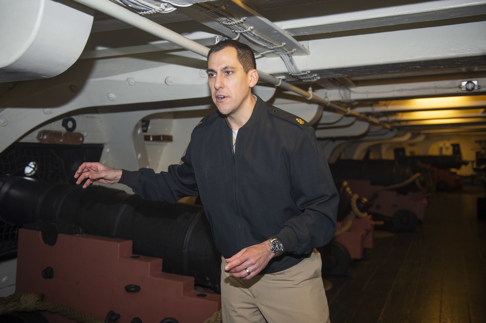 Chief Mess Aboard USS Constitution Conduct Facebook Live Tour Of Constitution