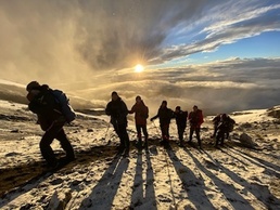 DTRA colonel, Army buddies take Army flag atop Mount Kilimanjaro