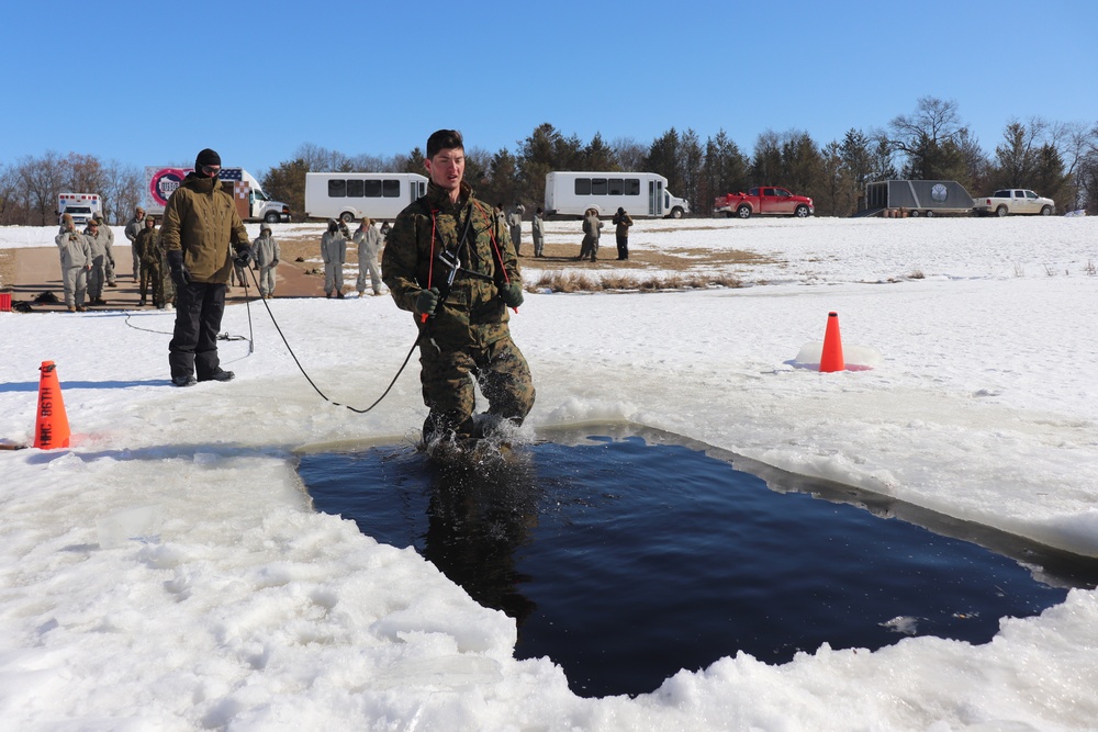 CWOC Class 20-04 students complete cold-water immersion training at Fort McCoy