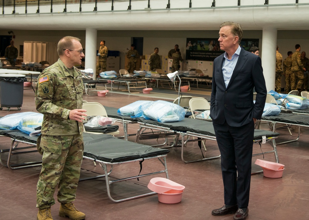 Connecticut Gov. Ned Lamont visits Connecticut National Guard Soldiers
