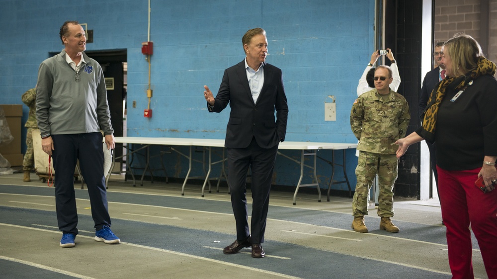 Connecticut Gov. Ned Lamont visits Connecticut National Guard Soldiers