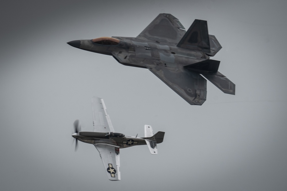 F-22 Demo Team Performs over Langley