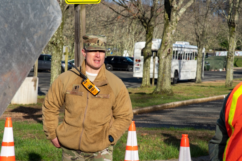 New Jersey National Guardsmen direct traffic to support local agencies during COVID-19 testing