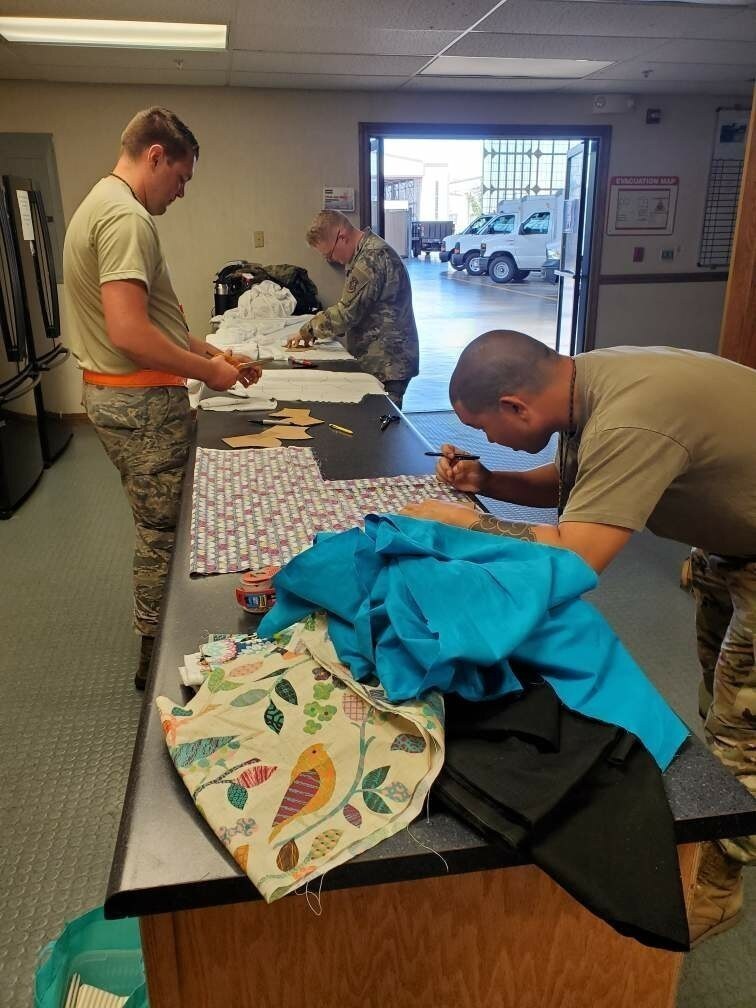 735th AMS makes masks for medical response