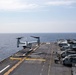 USS America (LHA 6) conducts flight operations.