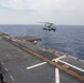 USS America (LHA 6) conducts flight operations.