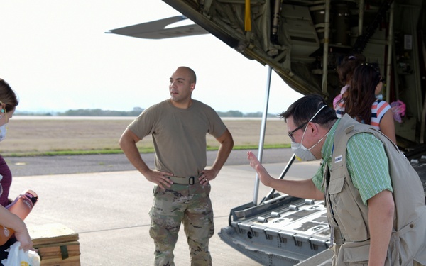 U.S. Air Force C-130J returns U.S. citizens from Honduras