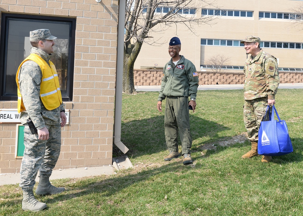 55th Wing leadership boost morale by giving treats