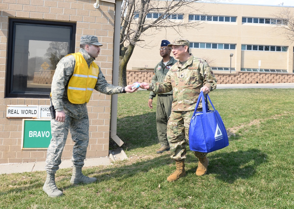 55th Wing leadership boost morale by giving treats