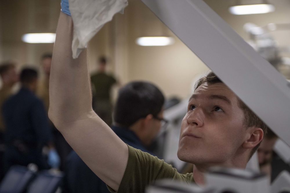 USS America conducts cleaning stations