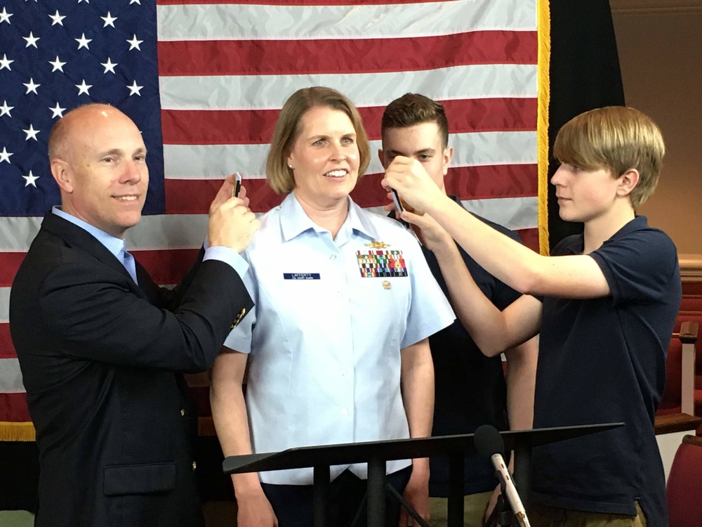 Miriam Lafferty is promoted from Captain to Rear Adm. Lower Half