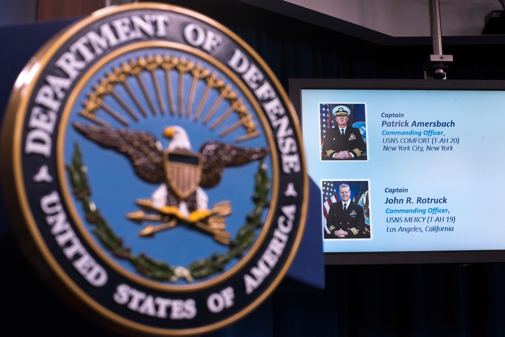 Comfort, Mercy Commanding Officers Brief on COVID-19 Response