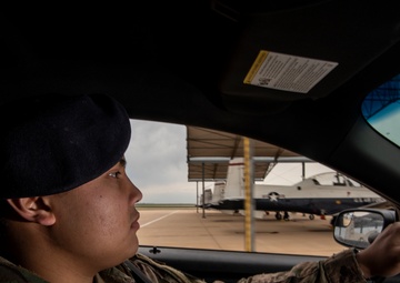 Vance Defender Patrols the Flightline