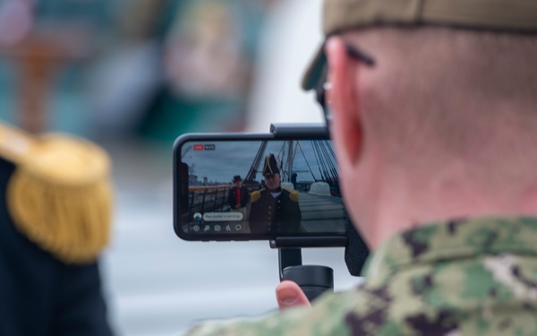 USS Constitution Commanding Officer John Benda Conducts Facebook Live Tour