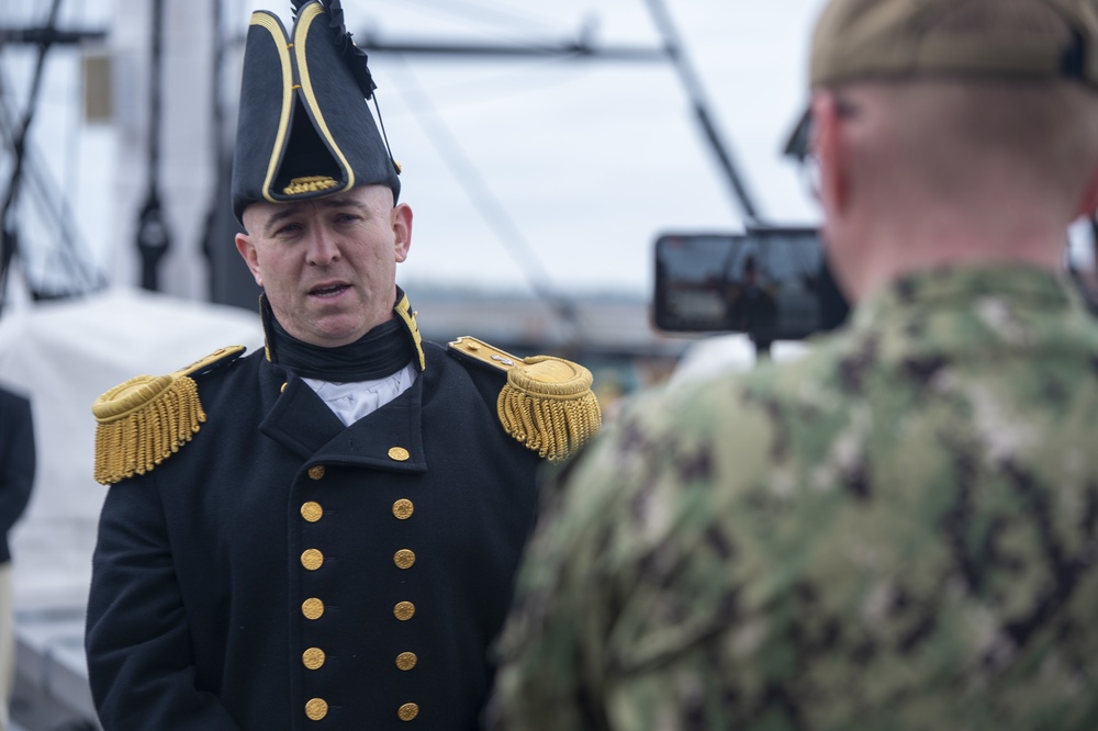 USS Constitution Commanding Officer John Benda Conducts Facebook Live Tour