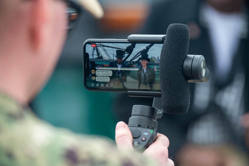 USS Constitution sailors Conduct Facebook Live Tour