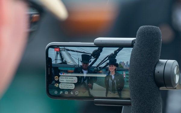 USS Constitution sailors Conduct Facebook Live Tour