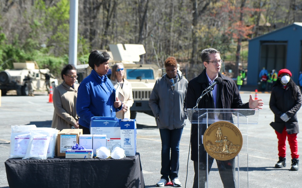 DC DEPUTY MAYOR speaks to soldiers and media