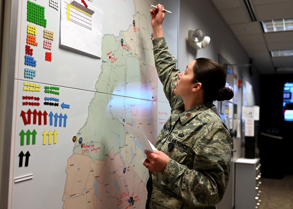COVID-19 Mission Tracking at N.H. National Guard Joint Operations Center