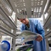 USNS Mercy Sailor Takes Inventory of the Medical Supplies