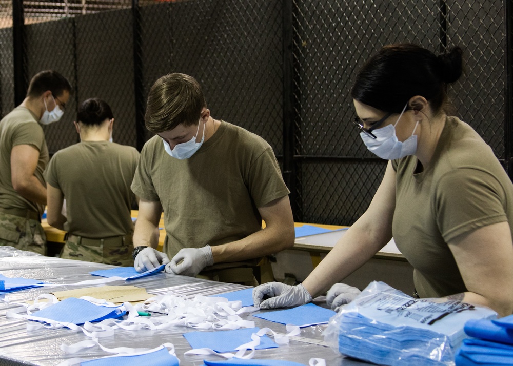 1st Special Forces Group (Airborne) Soldiers make protective masks, Fight COVID-19
