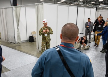 New Jersey Gov. Phil Murphy visits Federal Medical Station