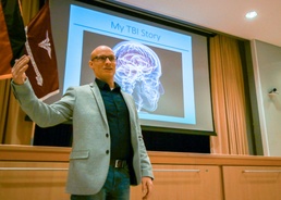 Sailor shares TBI story, aids awareness