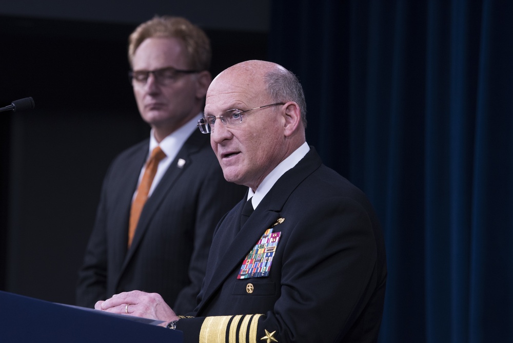 Top Navy Officials Brief at Pentagon