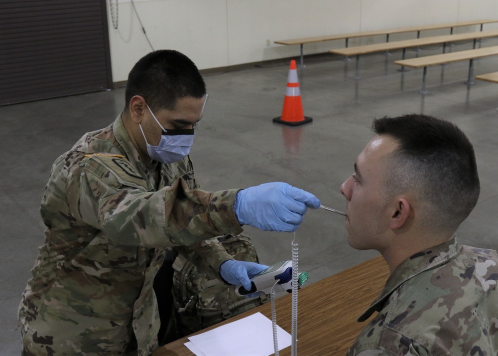 Temperature screening at Joint Base Lewis-McChord, WA