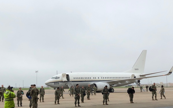 Expeditionary Medical Facility (EMF) Personnel Arrive at Naval Air Station JRB, Ft. Worth TX
