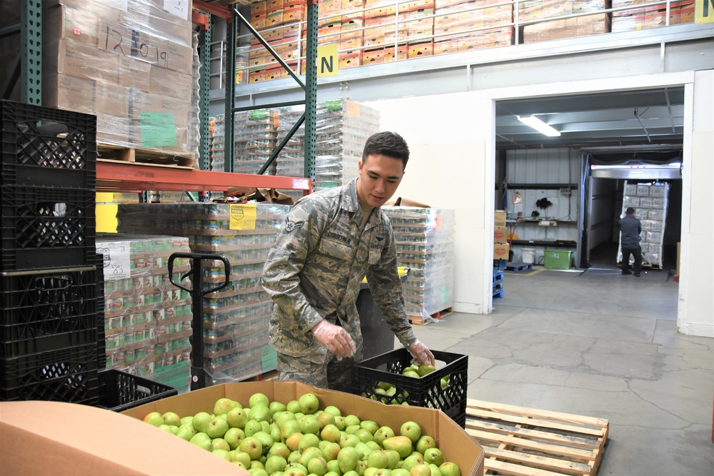 Cal Guard Space Operators support COVID-19 food bank mission