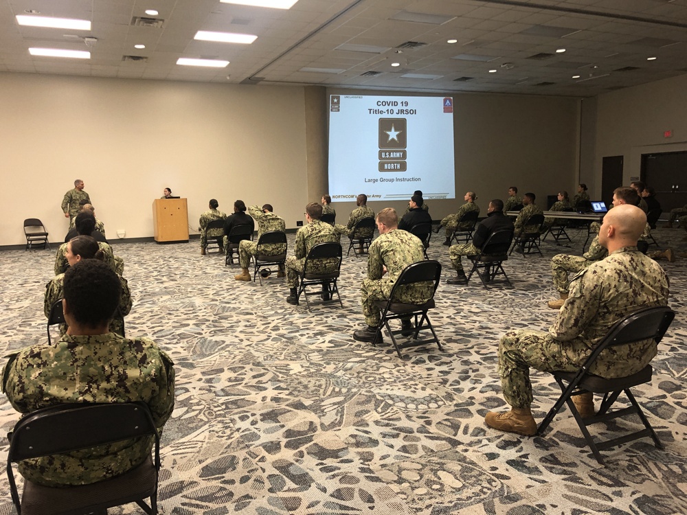 Expeditionary Medical Facility Personnel Receive Orientation Briefing in Dallas