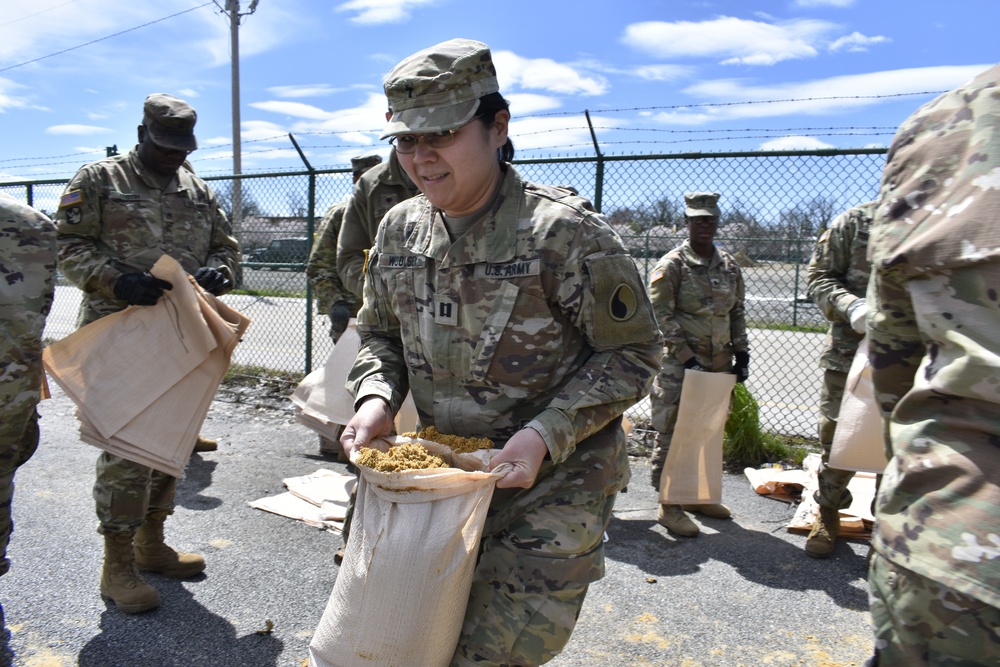 1297th Combat Support Sustainment Battalion provides shelters for COVID-19 screening site at Pimlico Race Course