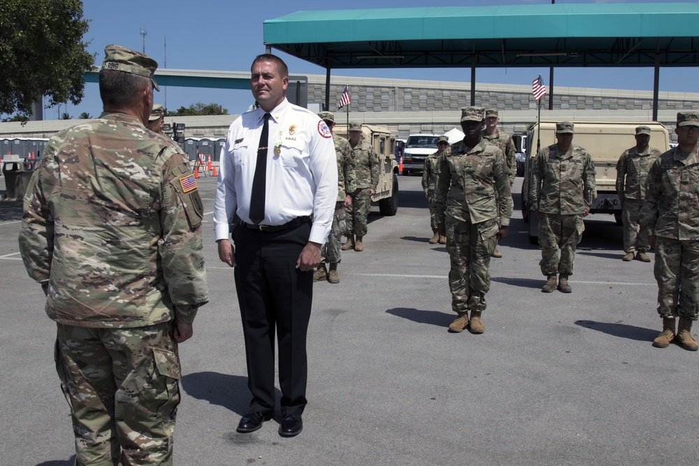 Colonel awards Florida Commendation Medal Hard Rock Stadium CBTS