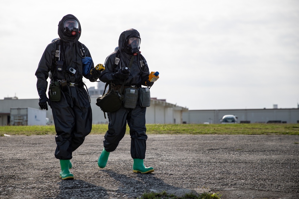 Dressed to Impress | CBRN Marines 3rd MLG, 3rd MARDIV and 1st MAW participate in an enhanced CBRN response exercise