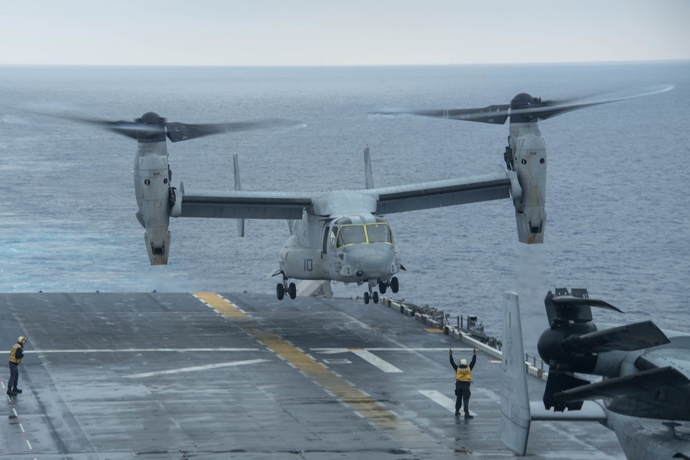 USS America (LHA 6) Conducts Flight Operations