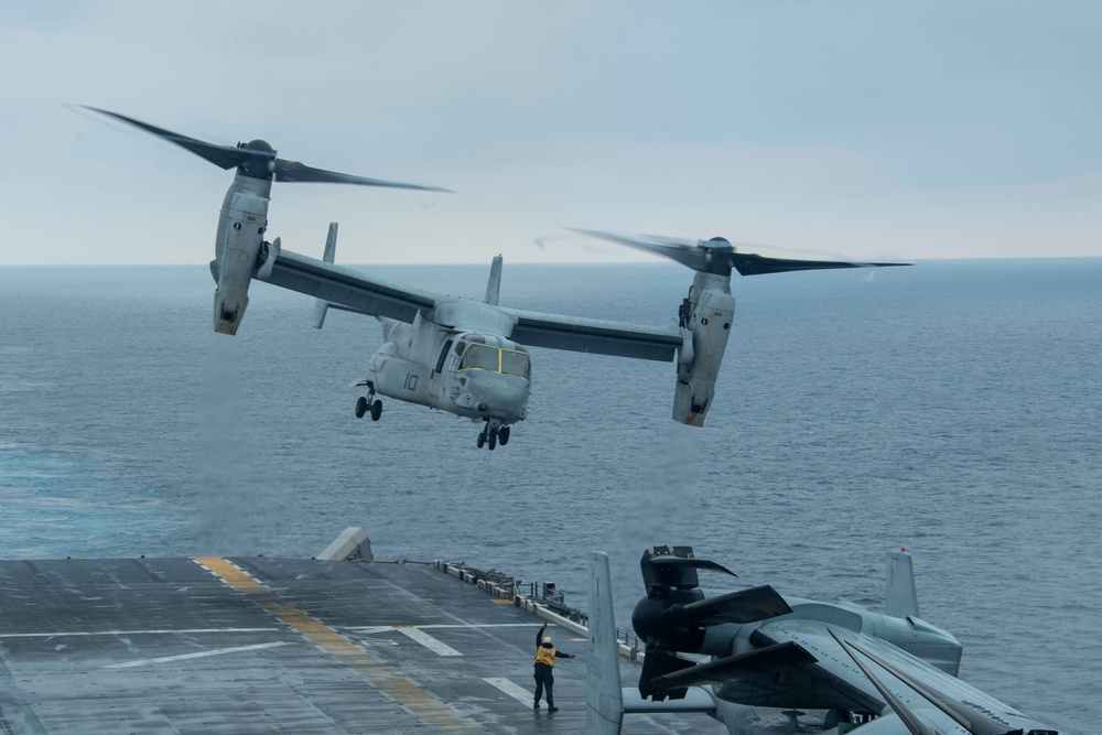 USS America (LHA 6) Conducts Flight Operations