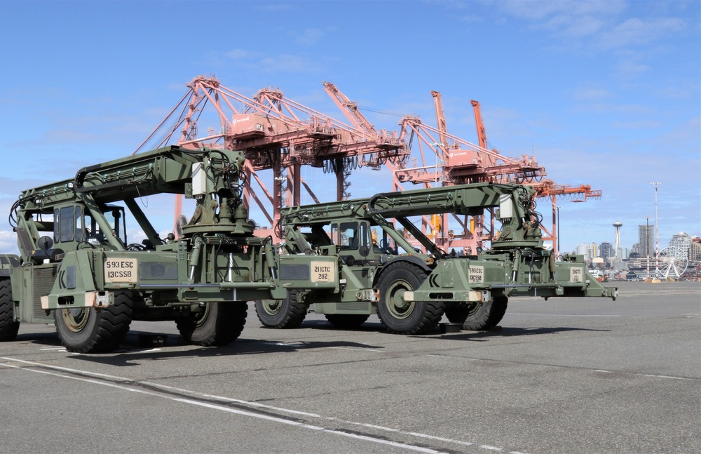 Rough terrain container handlers in Seattle