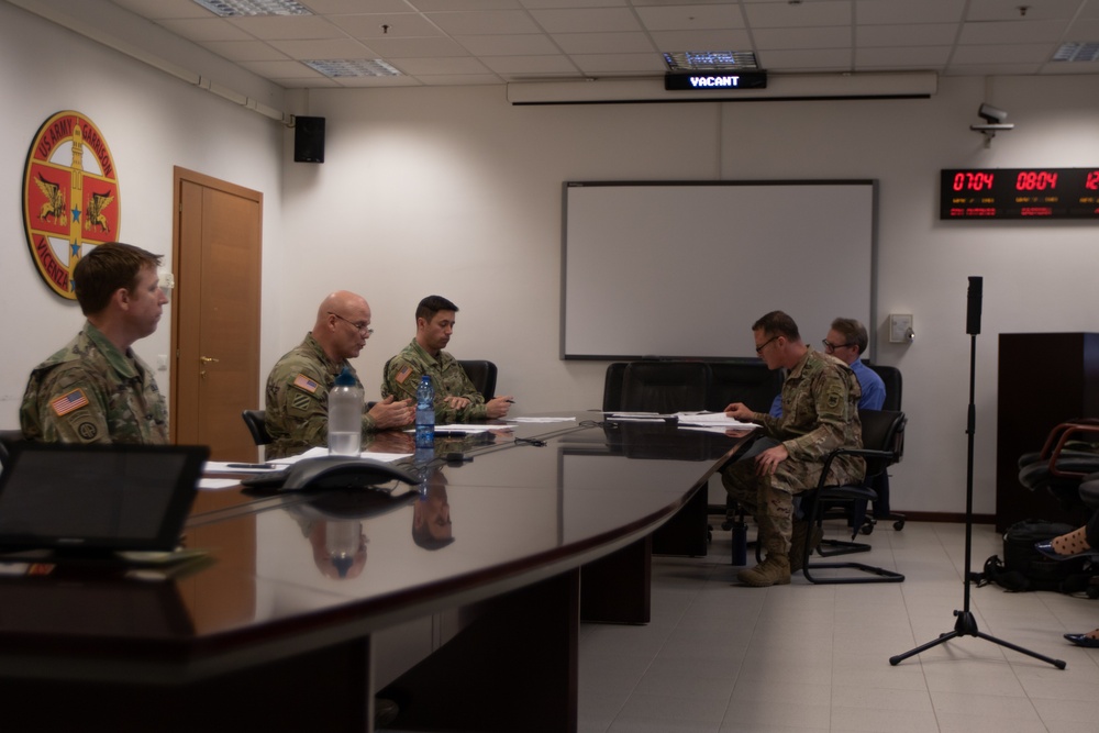 US Army leadership on Caserma Ederle prepare for Virtual Town Hall